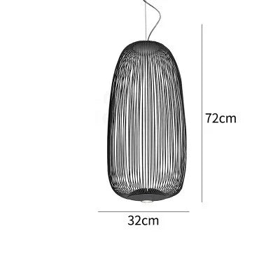 Nordic Mesh Spokes LED Pendant Light - Modern Bird Cage Design