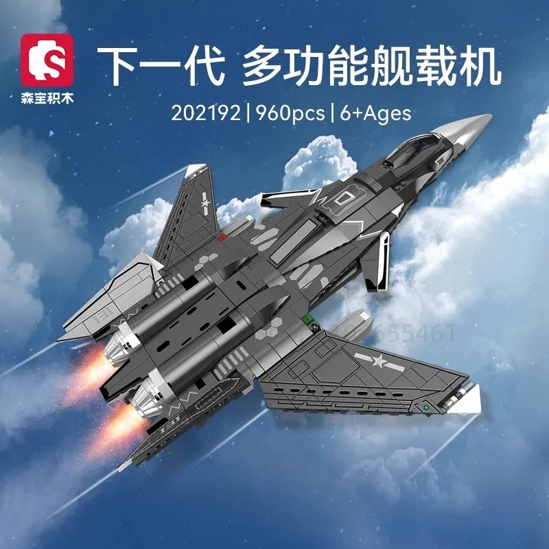 SEMBO J-20 Combat Aircraft Building Blocks Set - Creative Fun & Learning