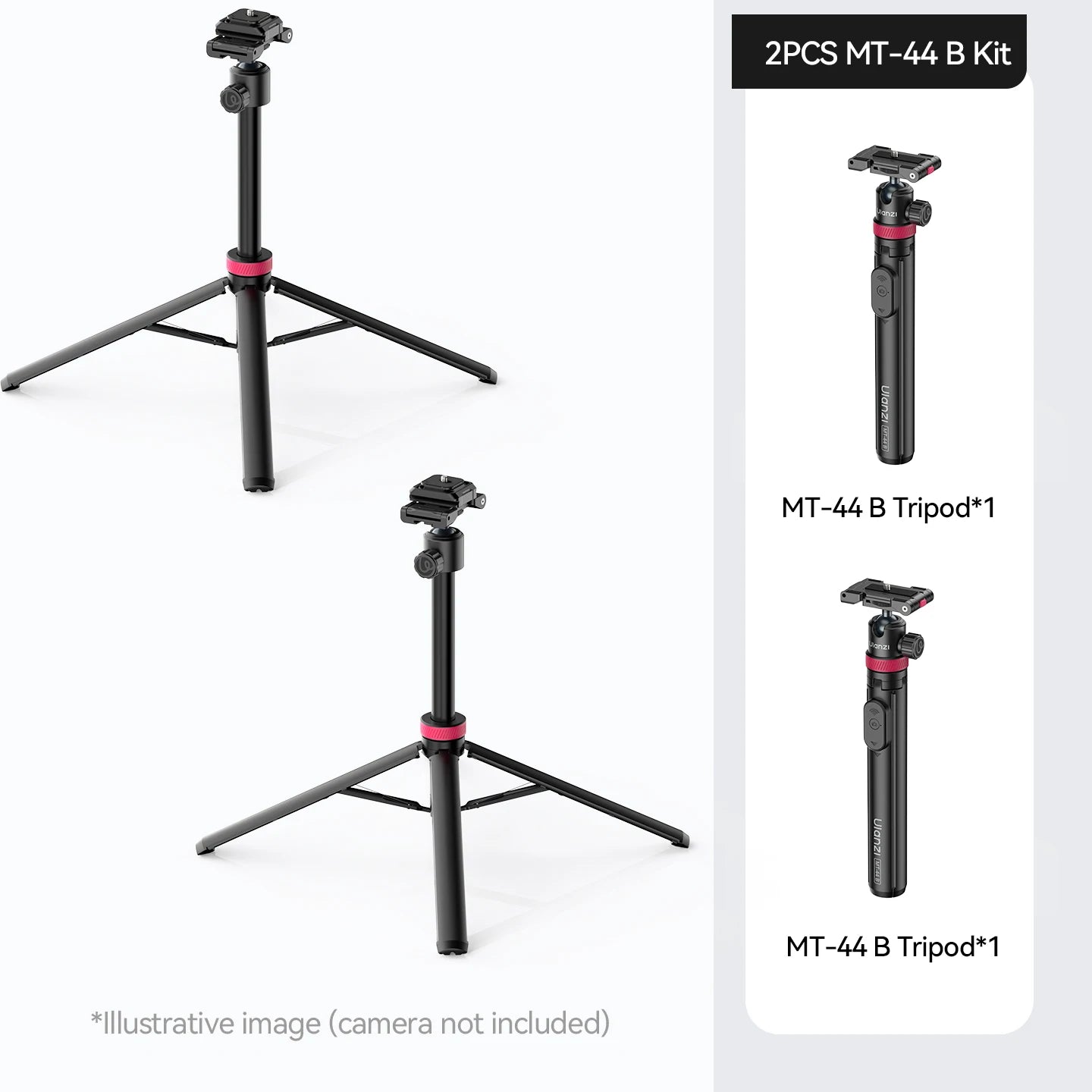 Ulanzi MT-44 B Universal Phone Tripod - 1.5M Selfie Stick with Bluetooth