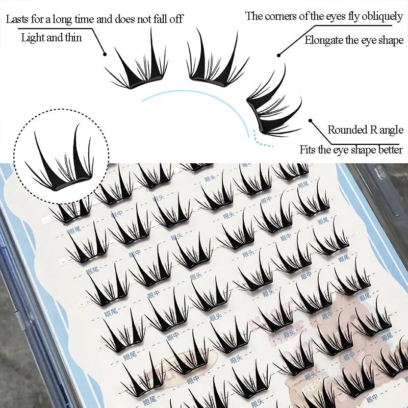 Manga Eyelashes: Ultra-Thin DIY Segmented Lashes Without Glue