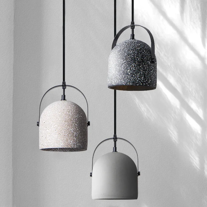 Stylish Nordic Cement Pendant Light Chandelier with E27 Base