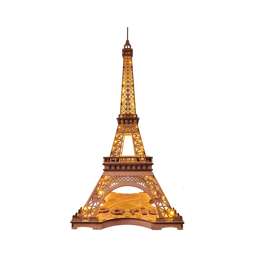 Robotime Eiffel Tower 3D Wooden Puzzle - Engaging DIY Model for Adults
