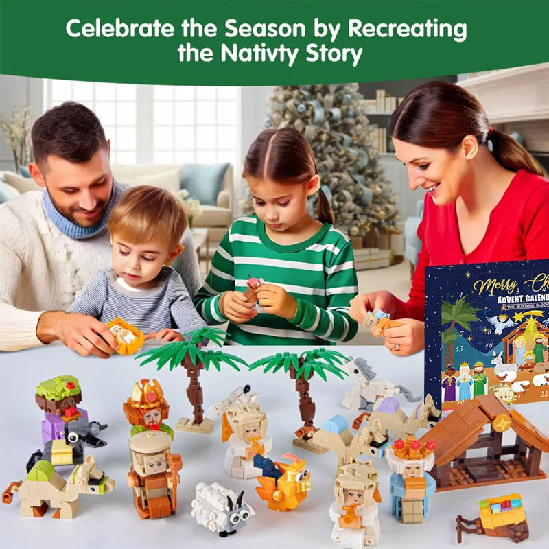 DIY Nativity Scene Christmas Advent Calendar - 24-Day Countdown