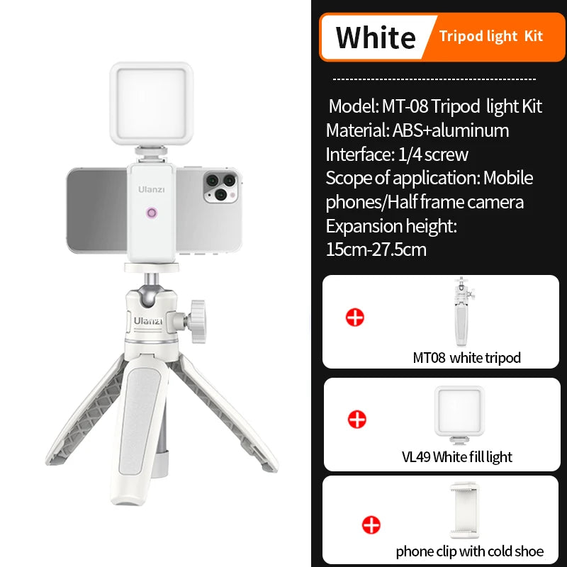 Ulanzi MT-08 Mini Tripod: Lightweight, Foldable DSLR & Smartphone Stand