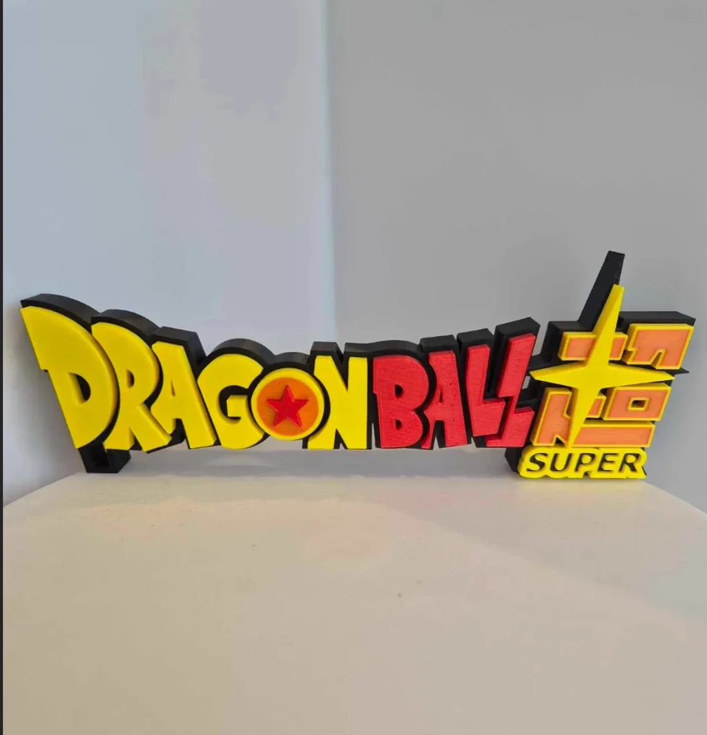 Dragon Ball Super 3D Printed Logo Sign - Handmade Ornament & Display
