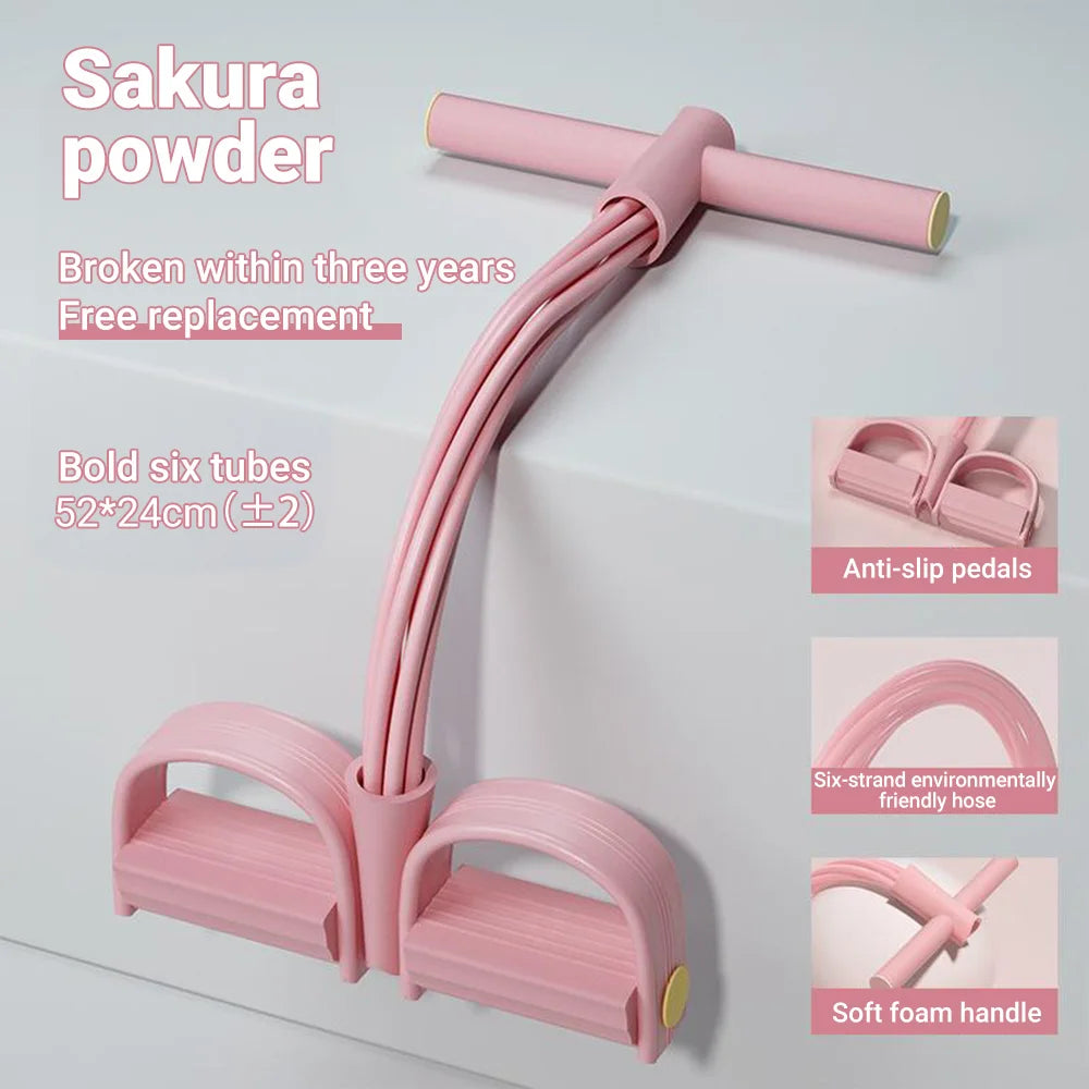 6-Tube Resistance Bands – Versatile Elastic Fitness Equipment