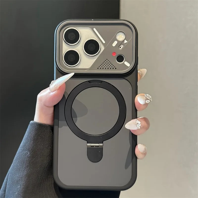 Magnetic Luxury Metal Ring Bumper Case for iPhone 17 Pro & More