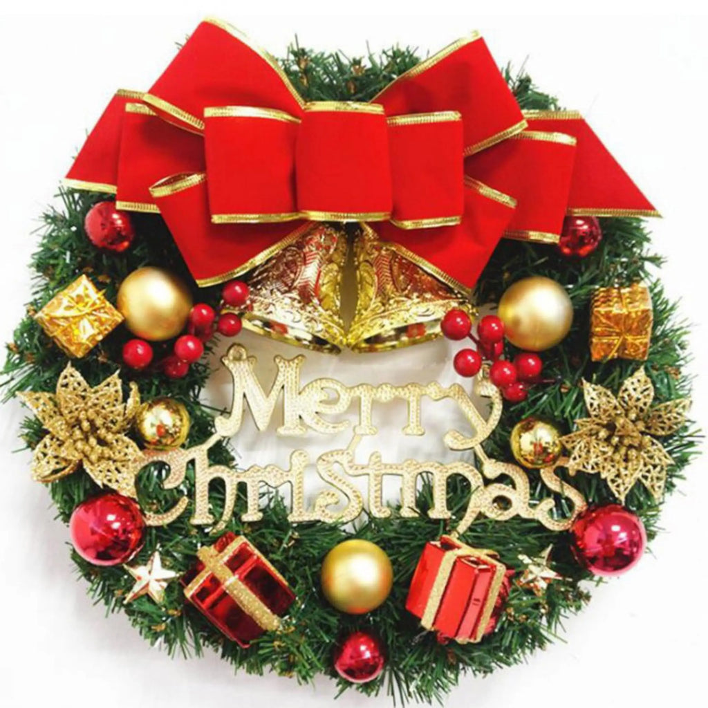 Handmade Christmas Wreath - Lifelike Festive Door & Window Decor