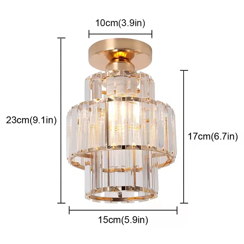 Luxury Crystal Chandelier - Modern LED Pendant Light for Dining Room