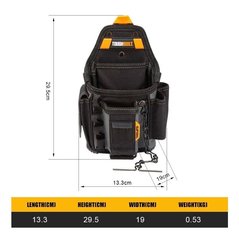 TOUGHBUILT Electrician Pouch – Durable Tool Storage with Kickstand