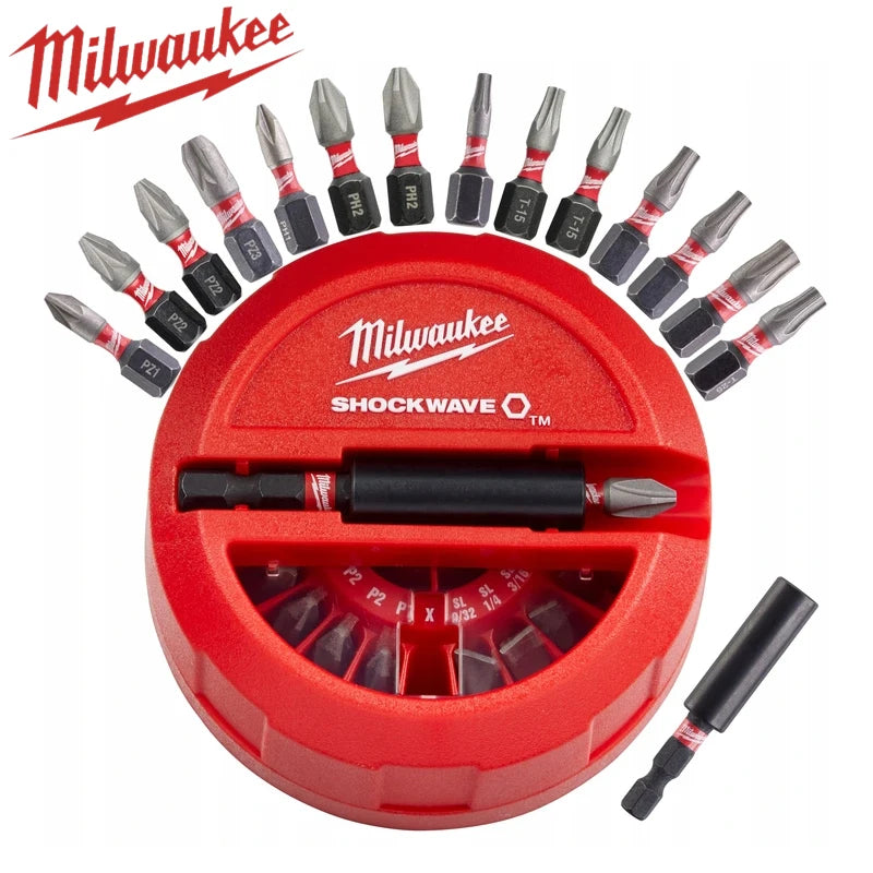Milwaukee 15-Piece SHOCKWAVE Impact Bit Set | Heavy-Duty Drill Bits