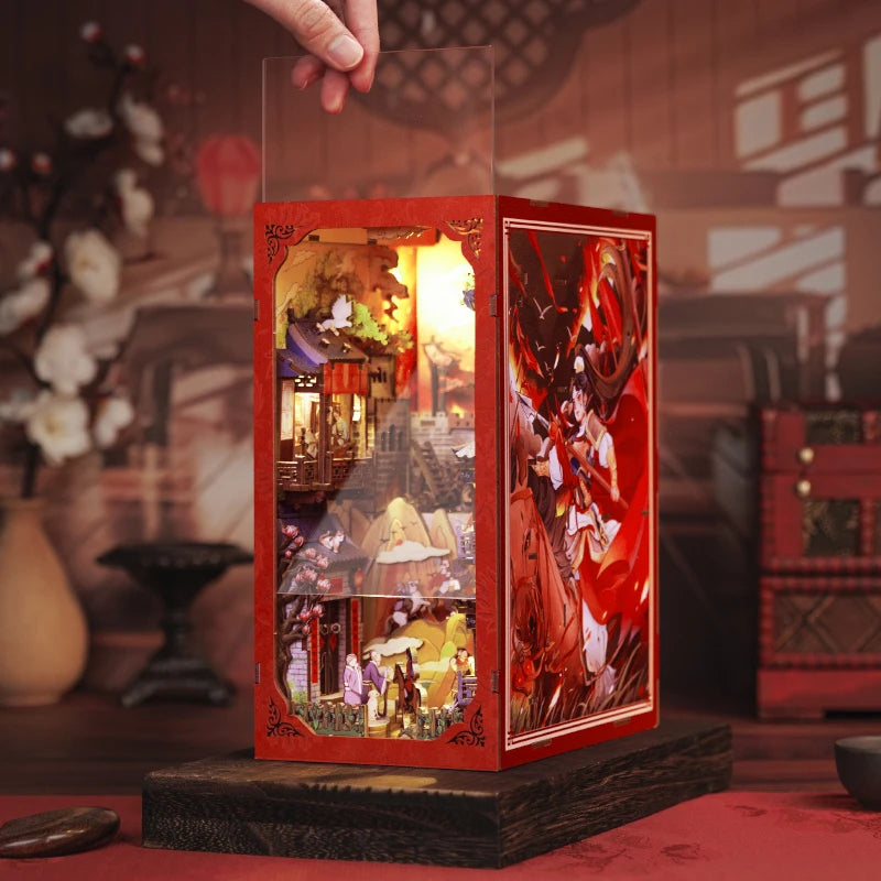 CUTEBEE Mulan Book Nook DIY Miniature Dollhouse with Lights