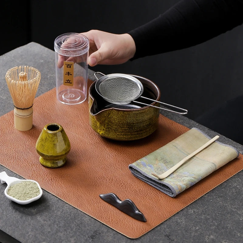 Japanese Matcha Tea Set - 7 or 4 Piece Bamboo Whisk & Bowl