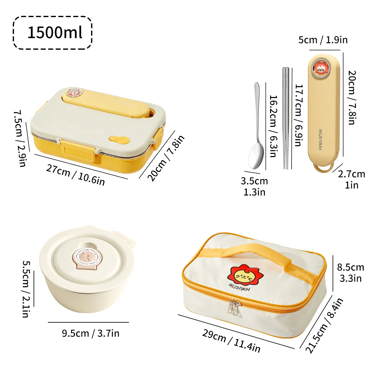 WORTHBUY Eco-Friendly Stainless Steel Bento Box - Microwave Safe