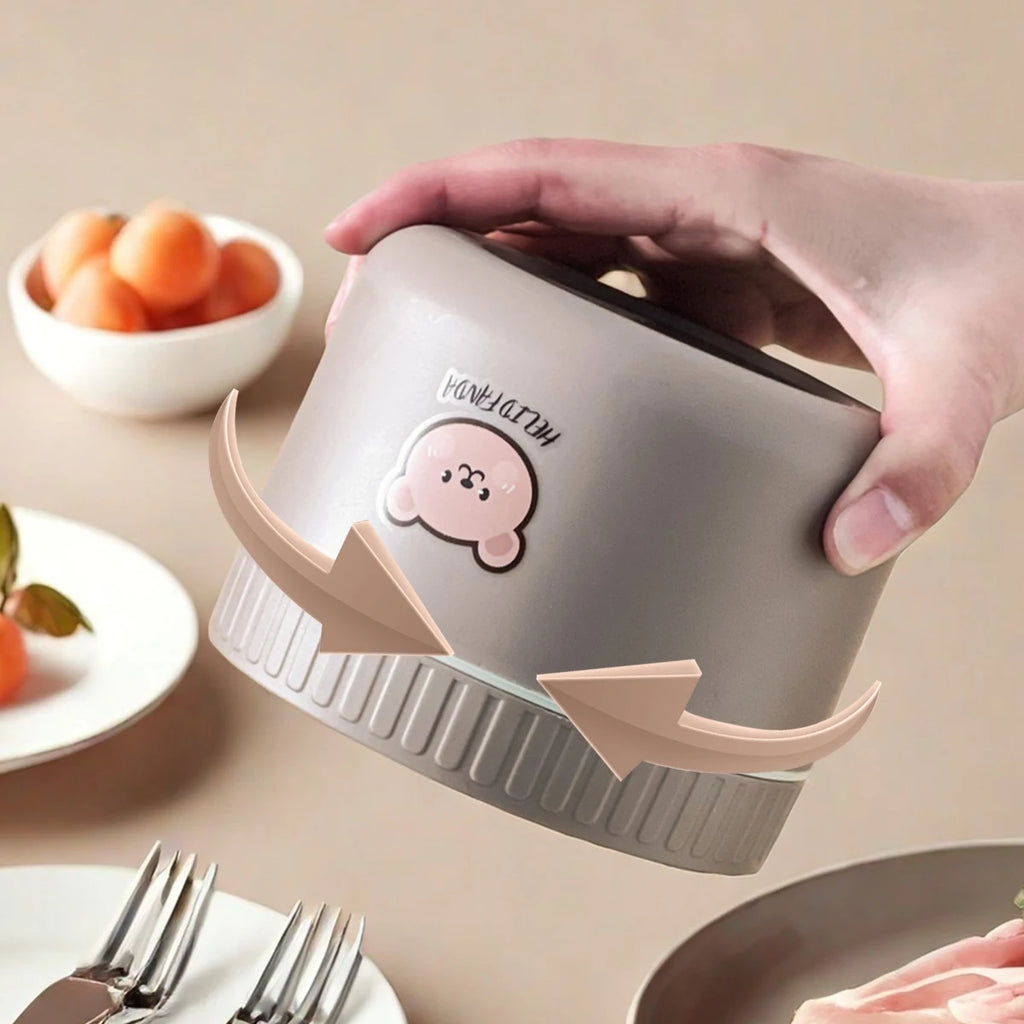 Cute Bear Stainless Steel Insulated Bento Lunch Box for Kids