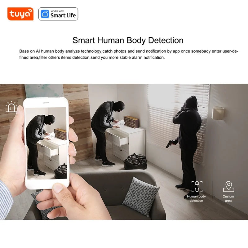 Tuya Smart 1080P Wi-Fi Security Camera with Real-Time Alerts & Audio