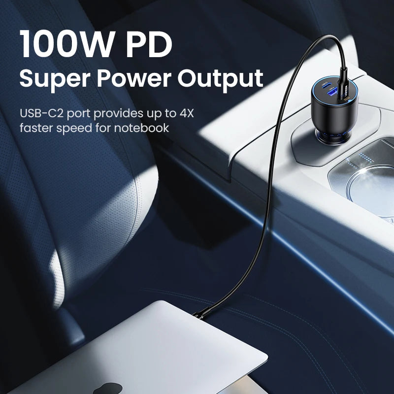 UGREEN 130W USB C Fast Car Charger - Rapid Multi-Device Charging