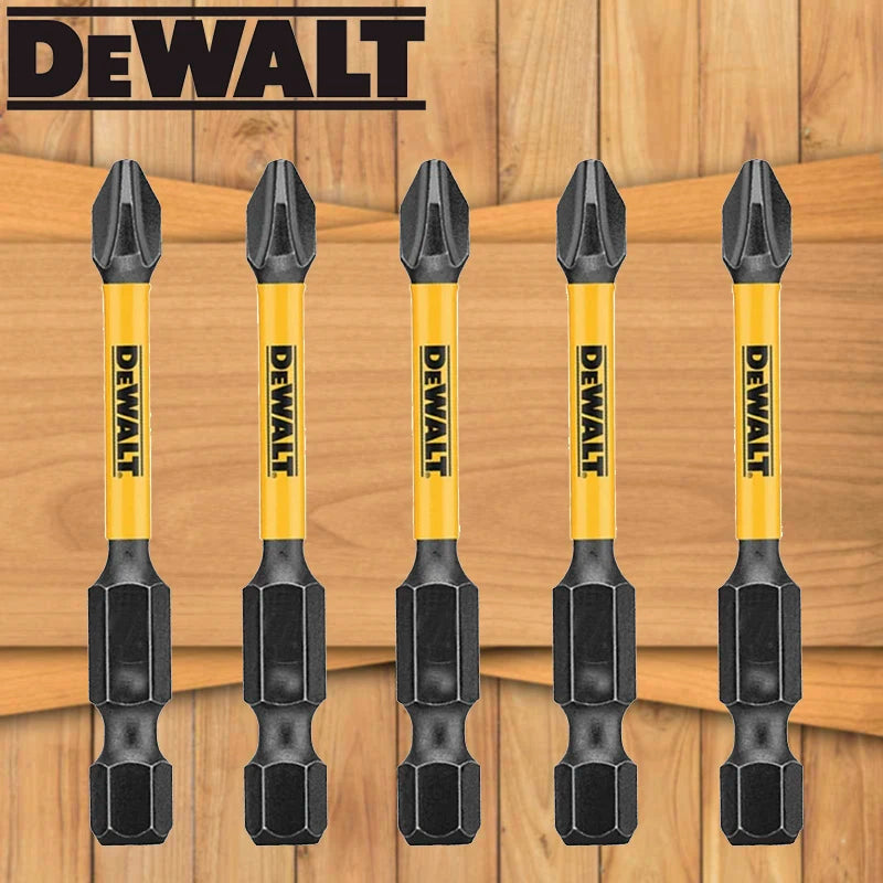 DEWALT PH2 57MM Impact Bit Set - 5 High-Speed Steel Accessories