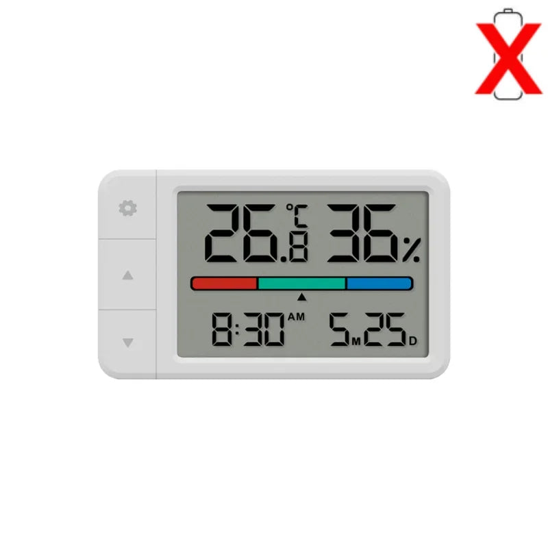 Miaomiaoce Mini Thermometer Hygrometer with LCD Display & Clock