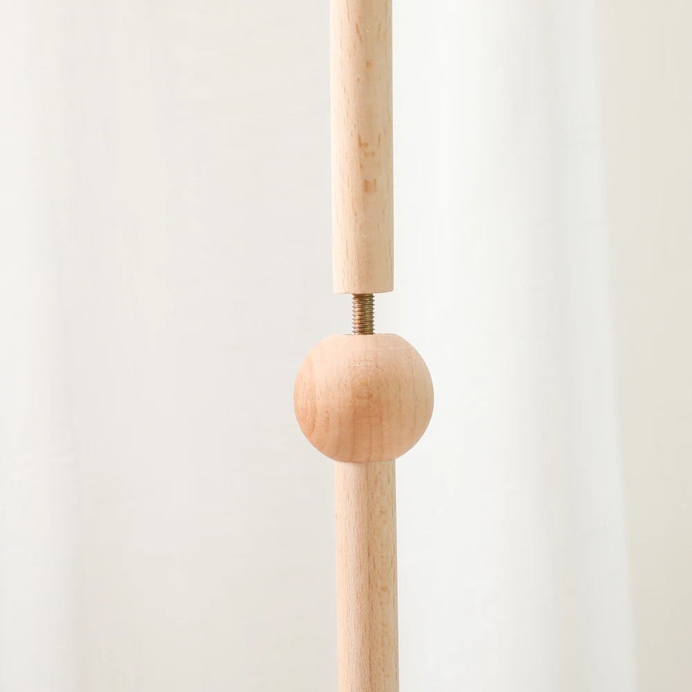 Wooden Crib Mobile Bracket for Babies - 0-12 Months Rattles Holder