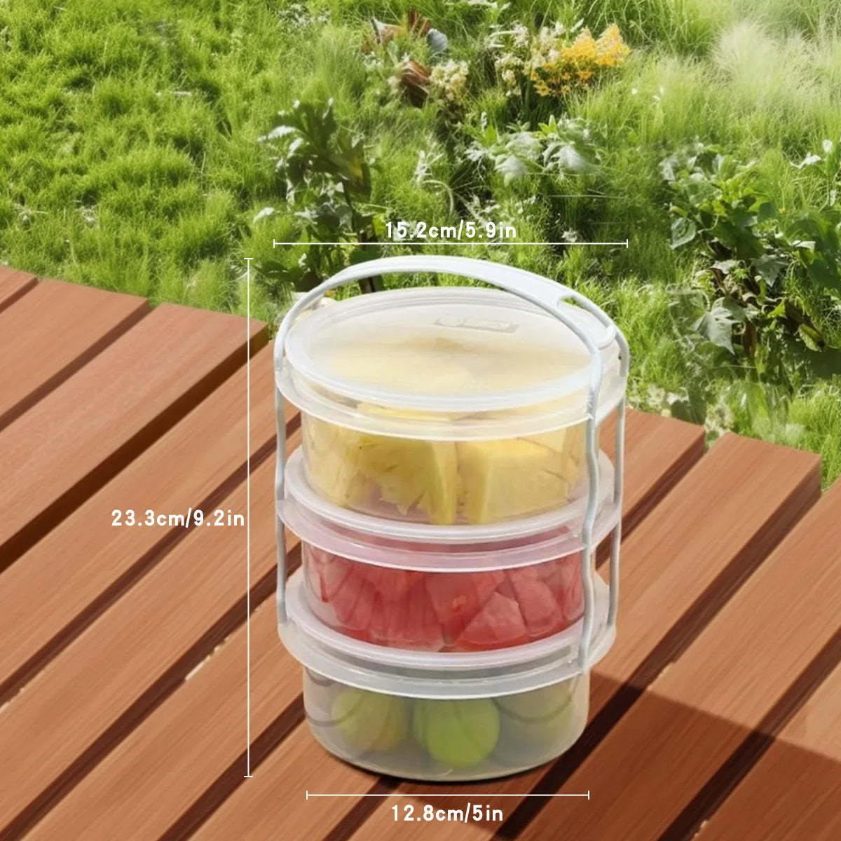 3-Layer Leak-Proof Bento Lunch Box - Microwave Safe