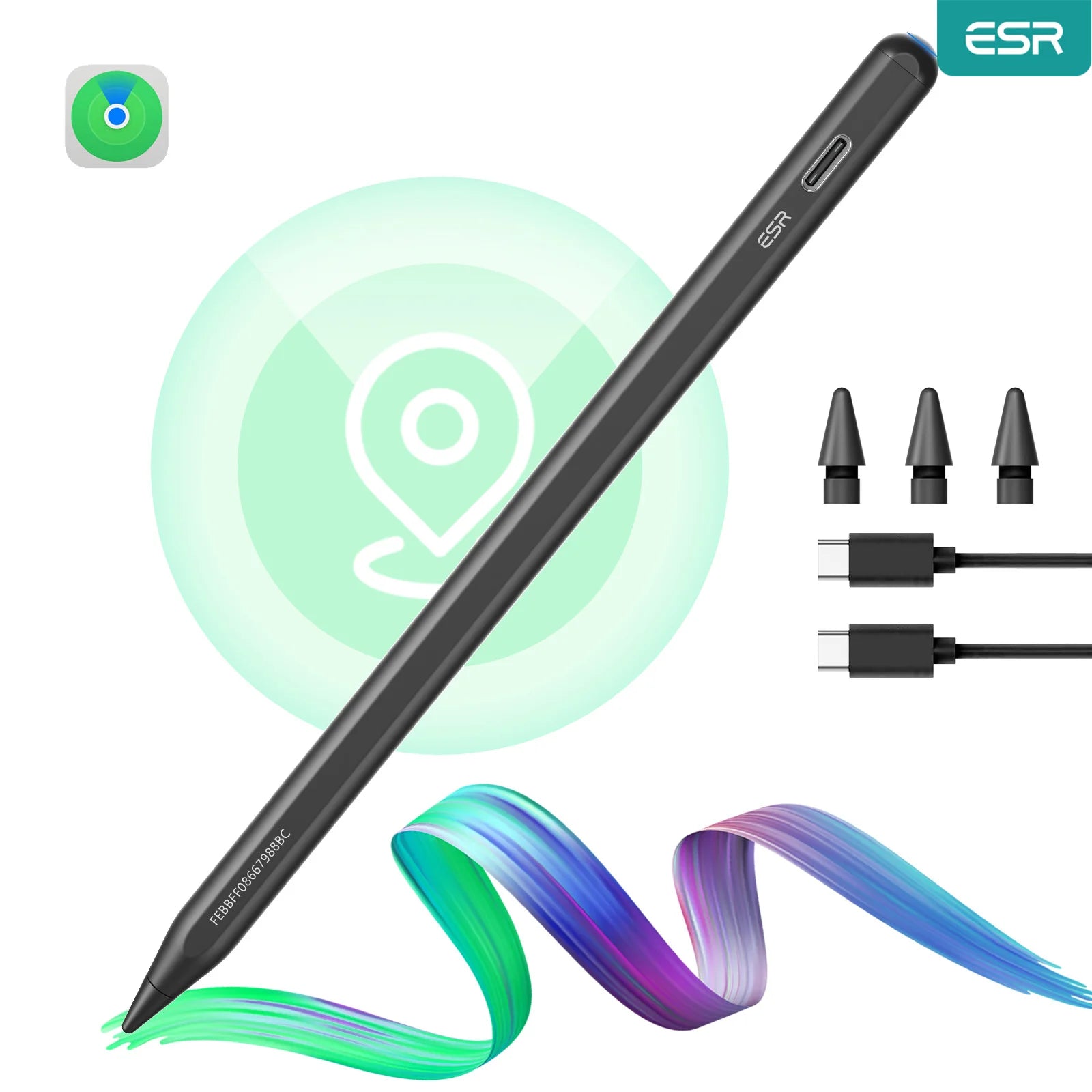 ESR Fast-Charging iPad Stylus with Palm Rejection (2018-2025)