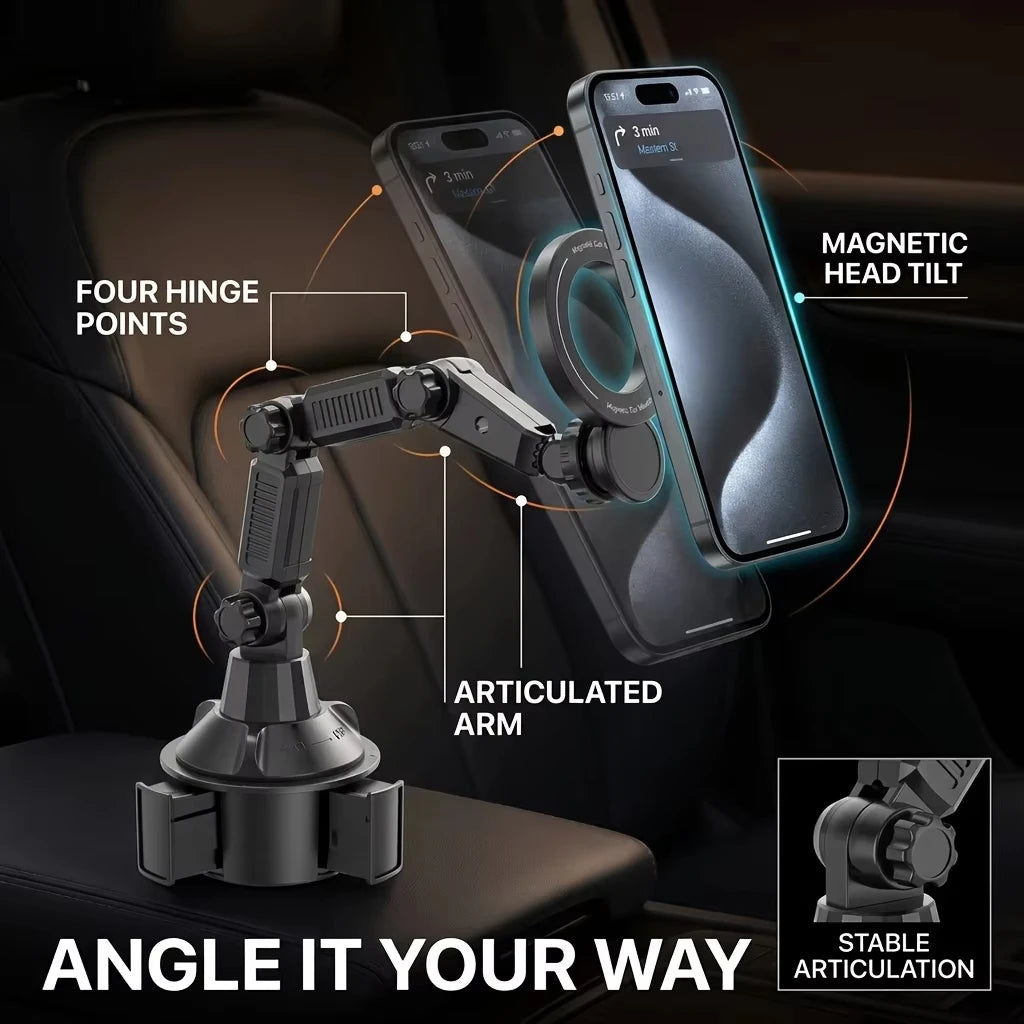 360° Rotatable Car Cup Phone Holder with Super Strong Suction