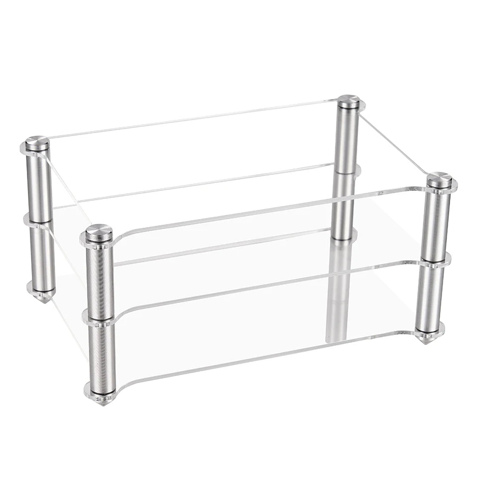 Double Layer Acrylic & Aluminum Alloy HIFI Audio Rack for Amplifiers