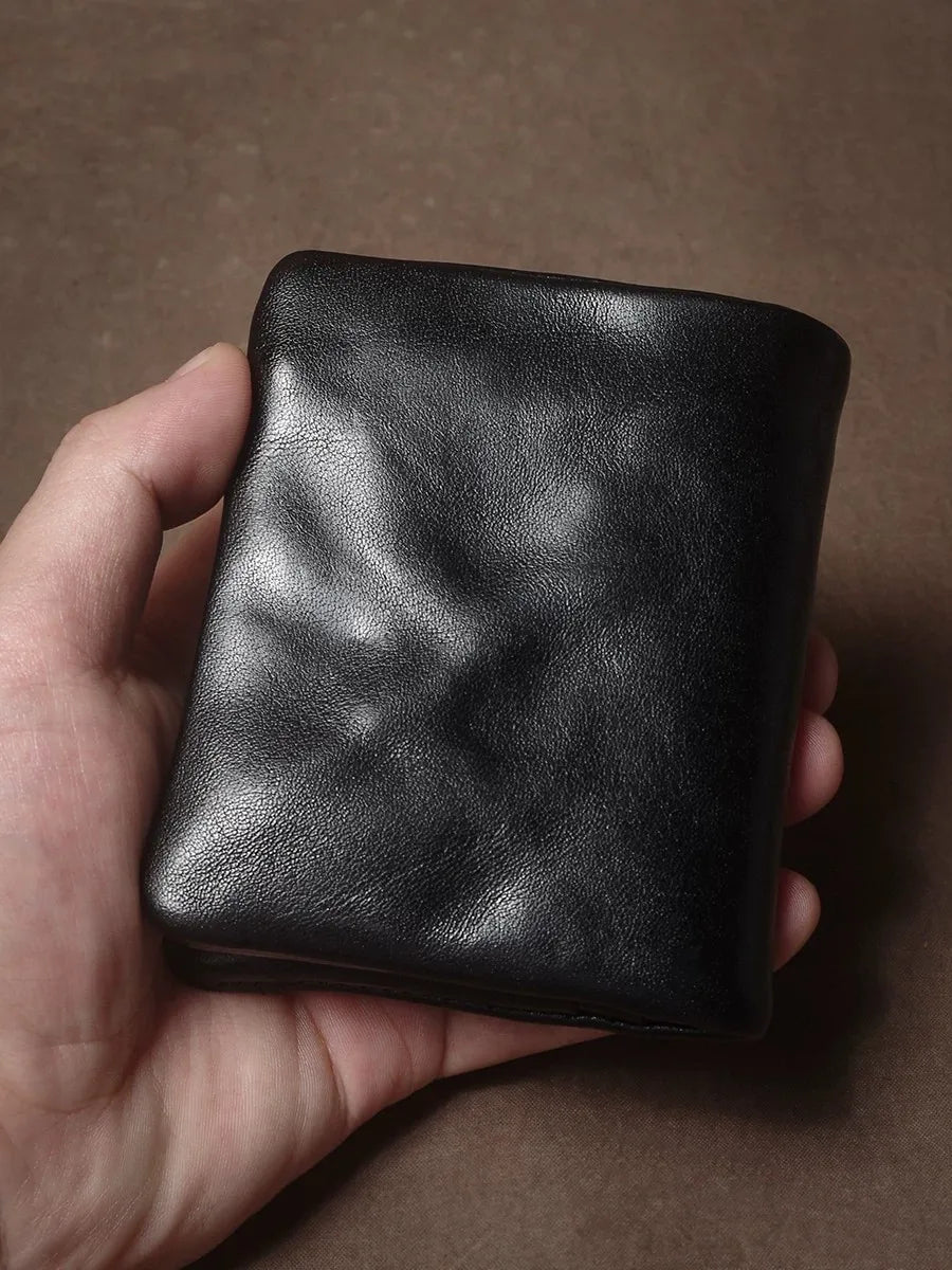 Premium Unisex Genuine Leather Short Card Case & Coin Purse