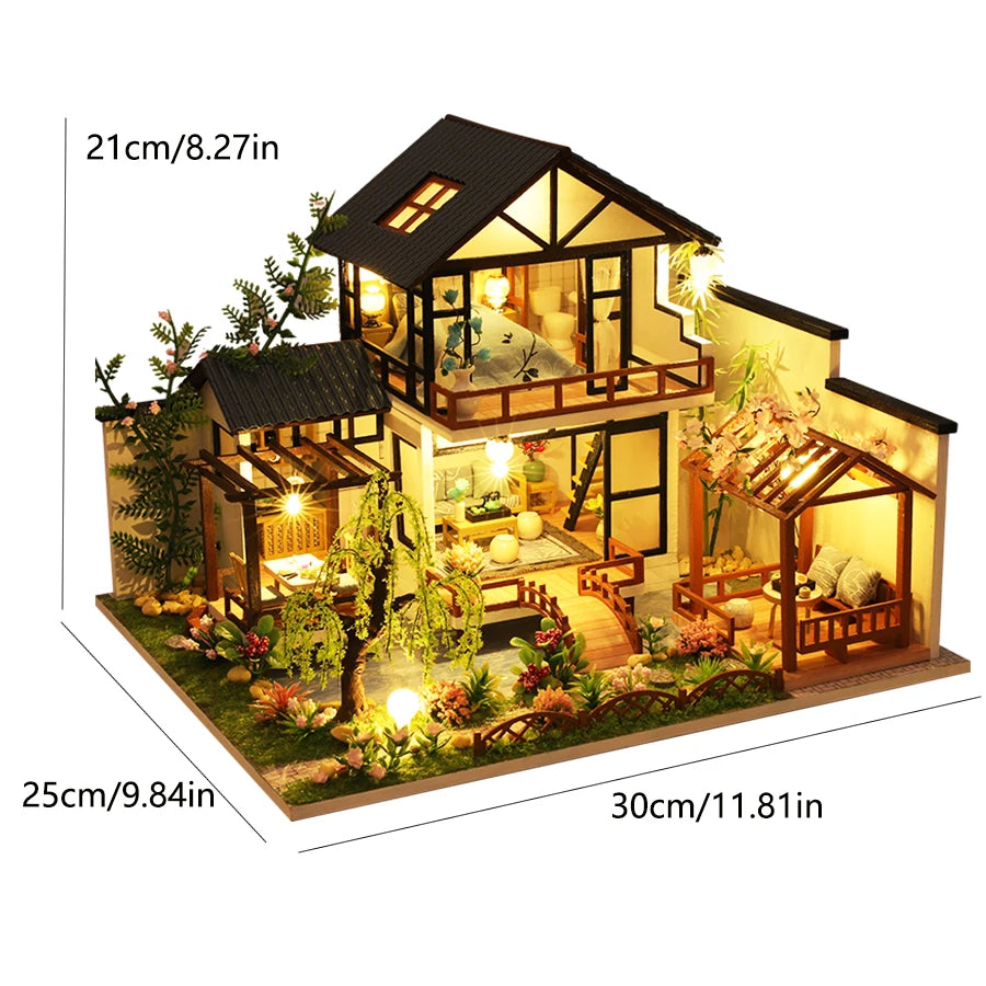 3D Dollhouse Model Kit - DIY Puzzle with Furniture for Home Decor
