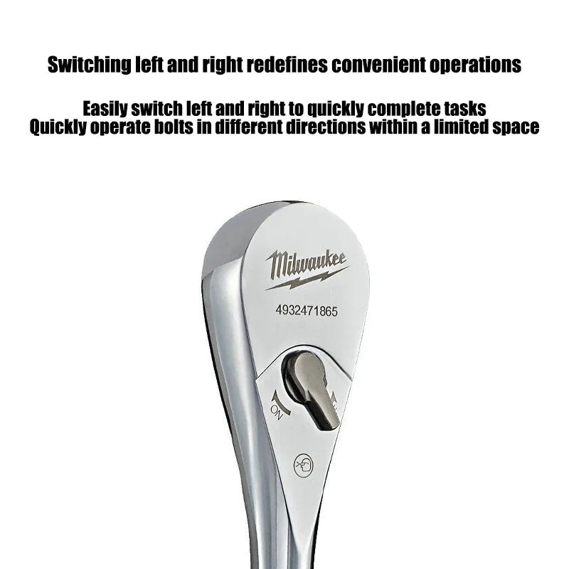Milwaukee 1/4" Drive Ratchet Wrench - Compact & Versatile Tool