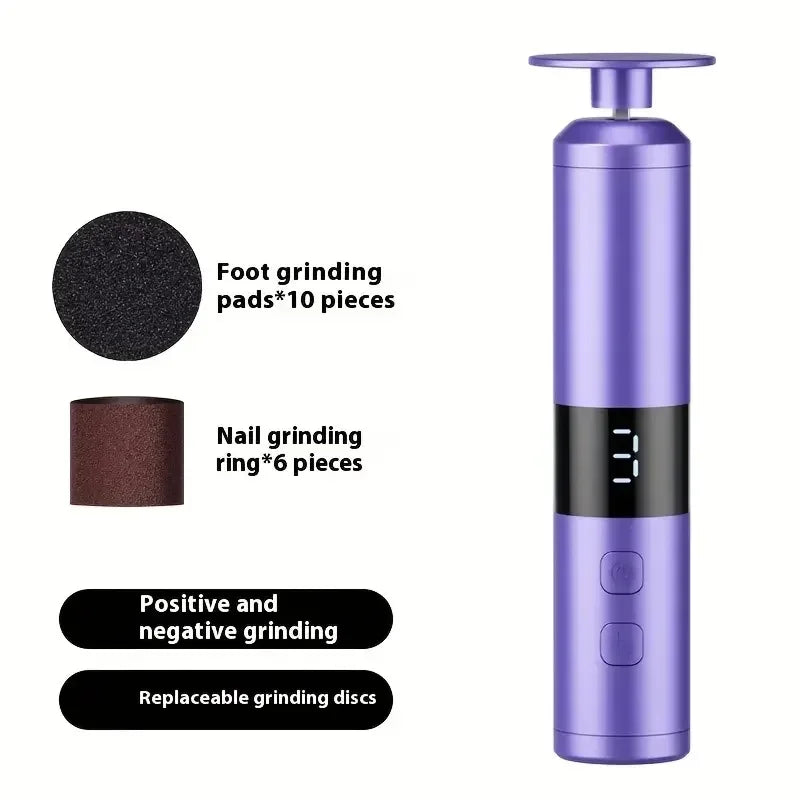 3-Speed Electric Manicure Pedicure Kit with LCD Display & 16 Heads