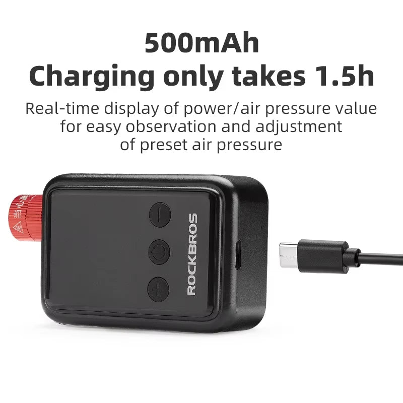 ROCKBROS 150PSI Portable Electric Bicycle Pump for Schrader & Presta
