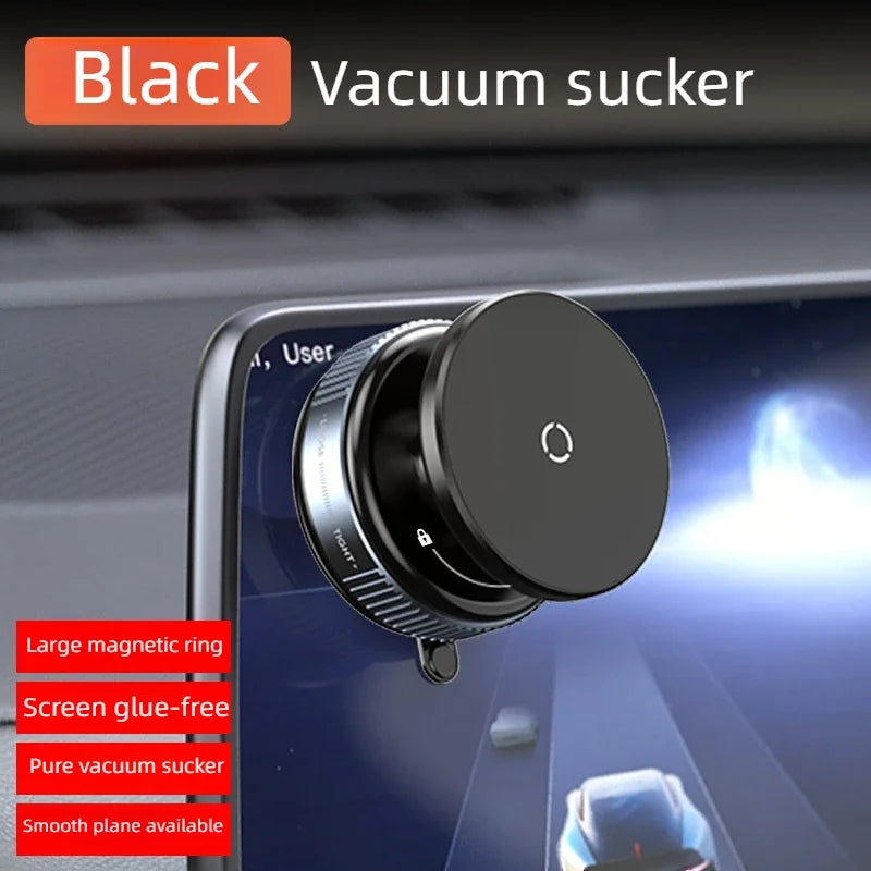 Magnetic Vacuum Phone Stand | 360° Rotatable Car Mount for Smartphones