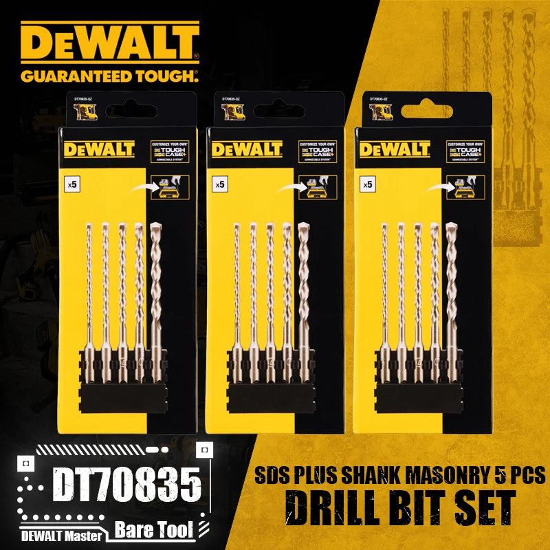 DEWALT SDS Plus Masonry Drill Bit Set - 5 Piece Power Tool Essentials