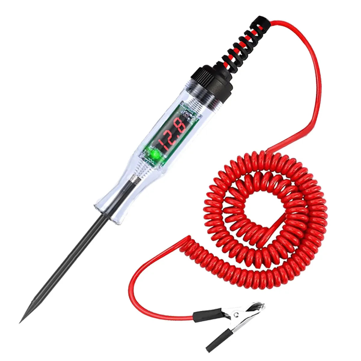 6V-24V Car Voltage Tester - Auto Diagnostic Probe with LCD Display
