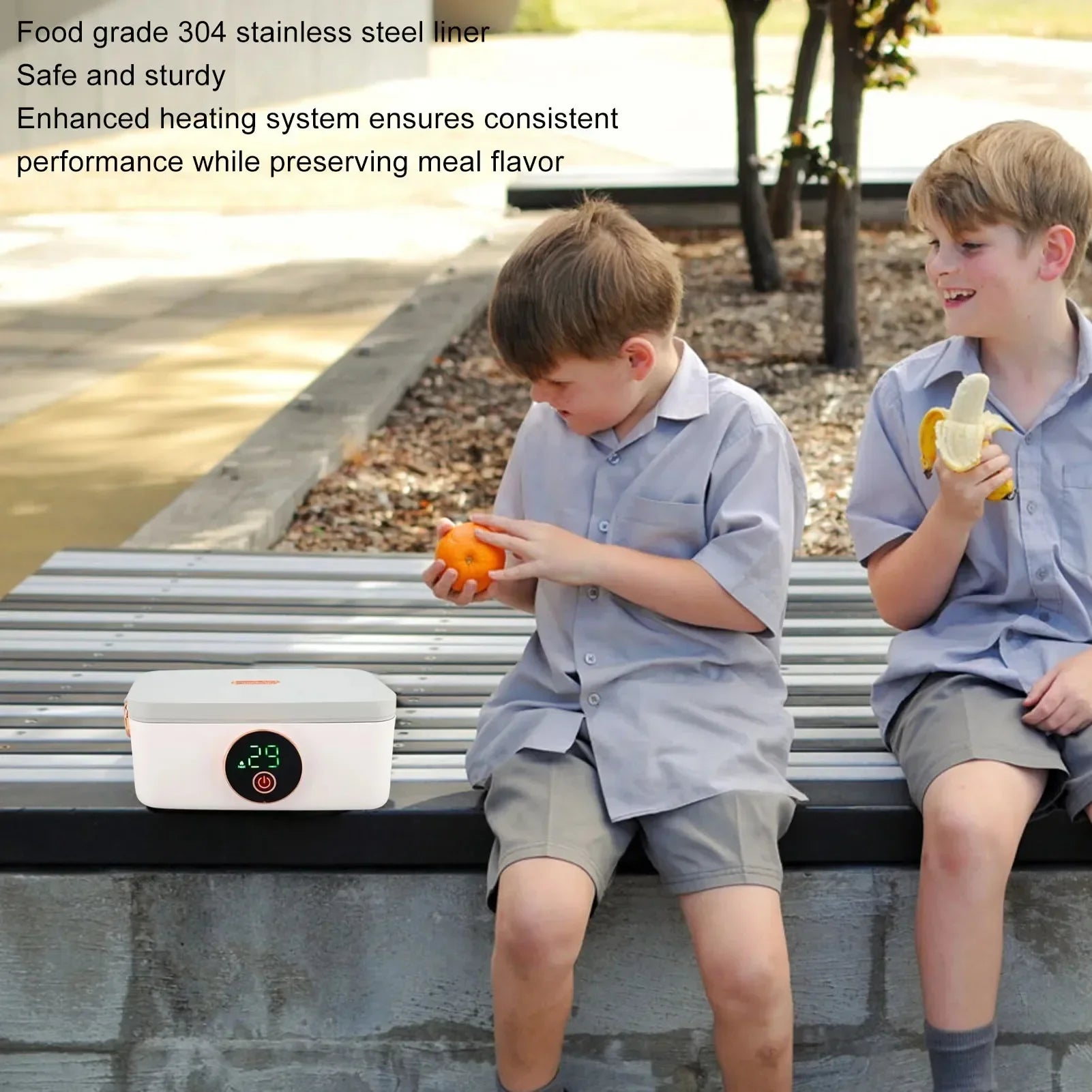 1L USB Rechargeable Electric Lunch Warmer Box for Office & Travel