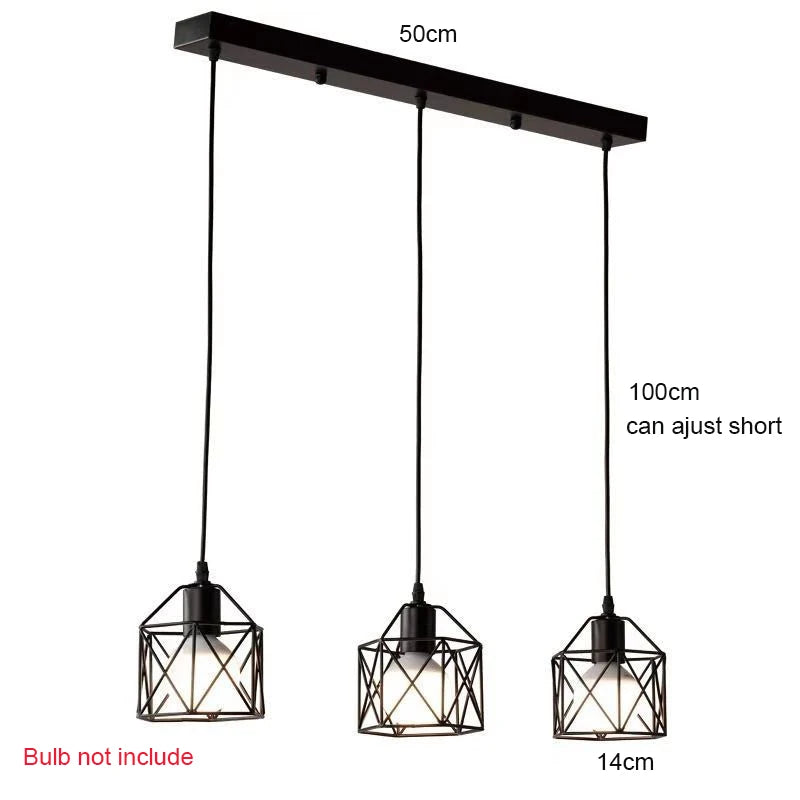 Modern Minimalist LED Pendant Light - Gold & Black Metal Fixture