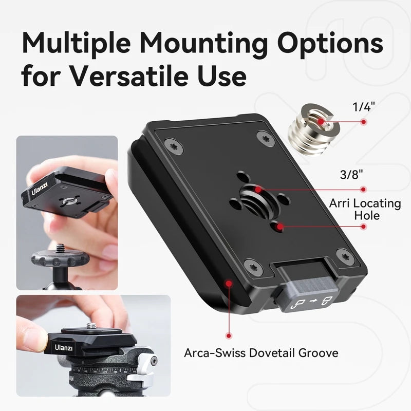 Ulanzi UKA01 Quick-Release Plate Kit for Easy Tripod Mounting