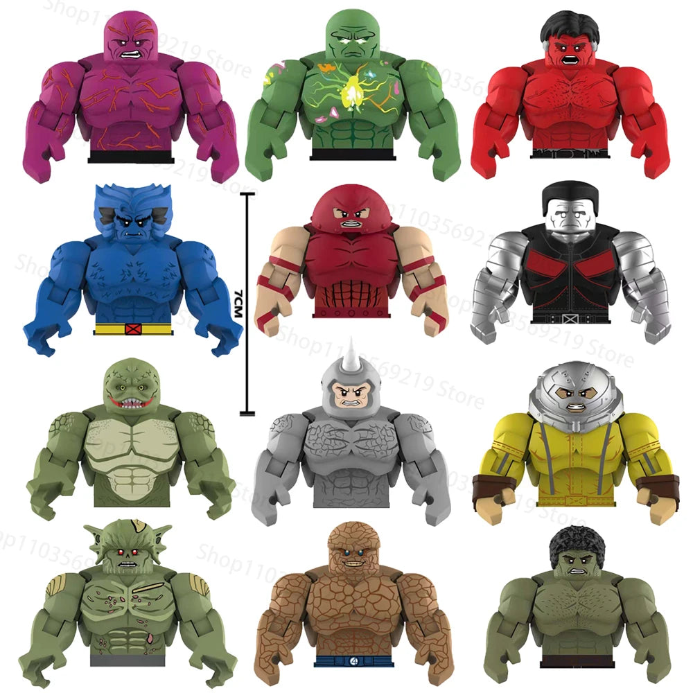 Assemble Movable Mini Bricks Lizard Rhino Action Figure Toy
