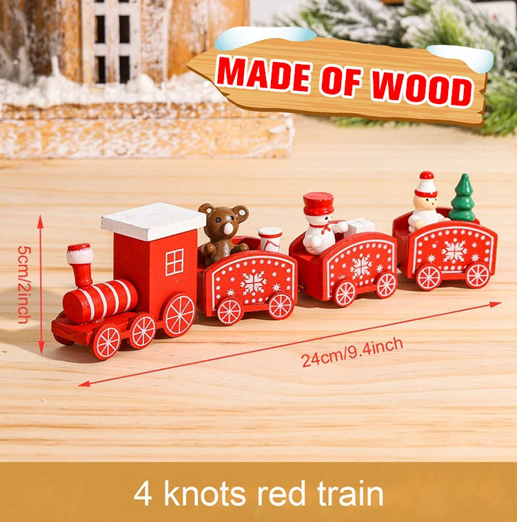 Christmas Train Ornament – Festive Wooden & Plastic Holiday Decor
