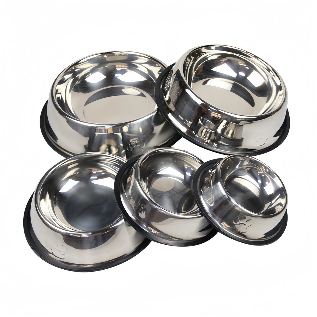 Durable Stainless Steel Pet Feeding Bowl - Easy to Clean & Maintain