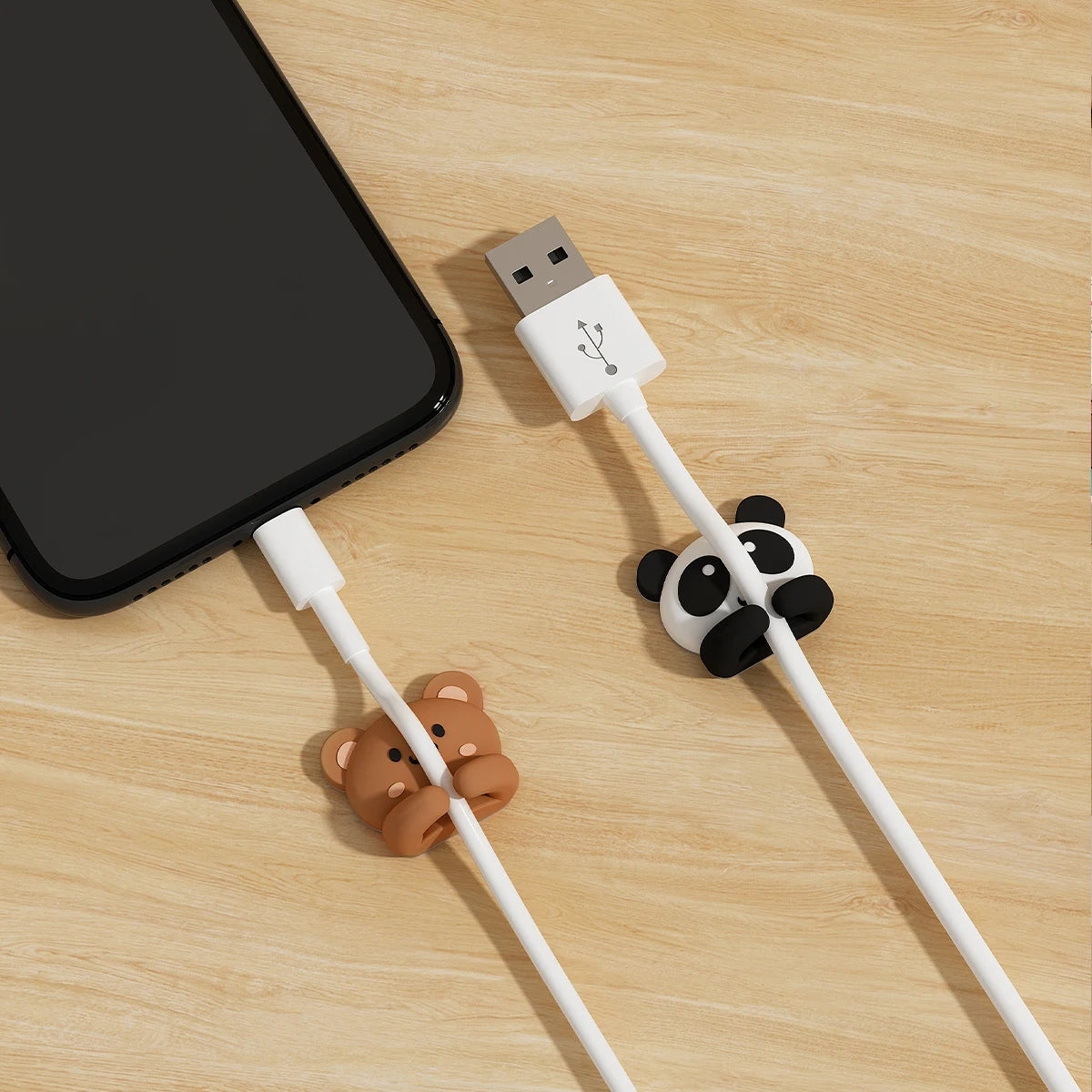 Cute Capybara Cable Managers - Self-Adhesive Organizer Clips