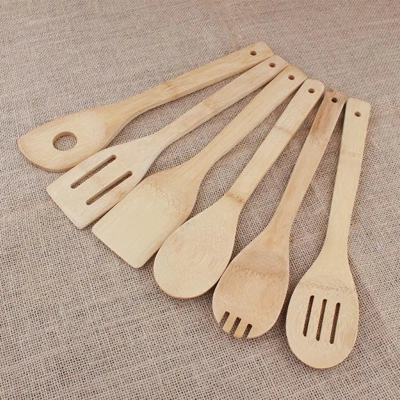 Eco-Friendly Bamboo Cooking Utensil Set – Multi-Purpose Kitchen Tools