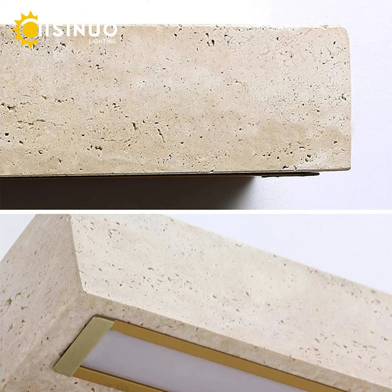 IISINUO Natural Stone LED Wall Lamp - Modern IP65 Porch Light