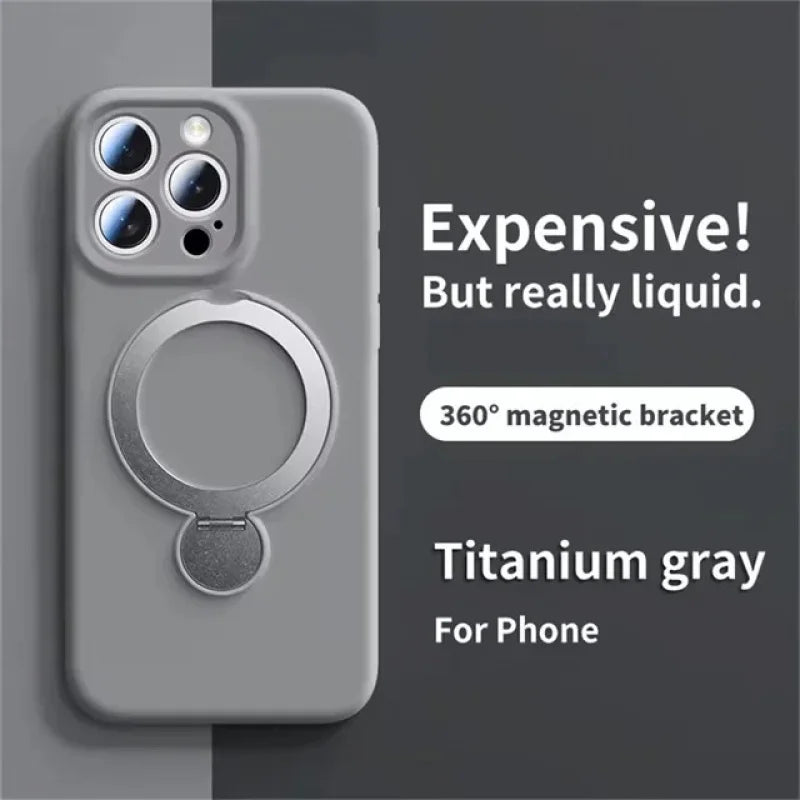 Magnetic Liquid Silicone Phone Case for iPhone 14/15/16/17 Pro Max