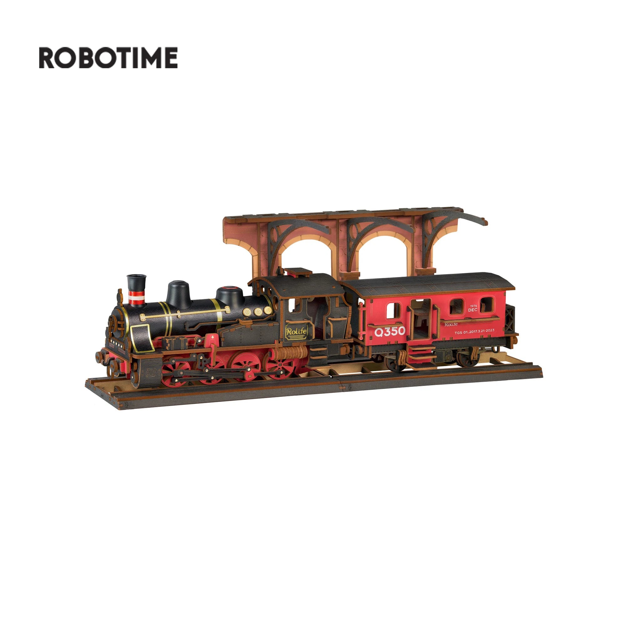 Robotime 3D Wooden Steam Train Puzzle - Engaging Craft Challenge