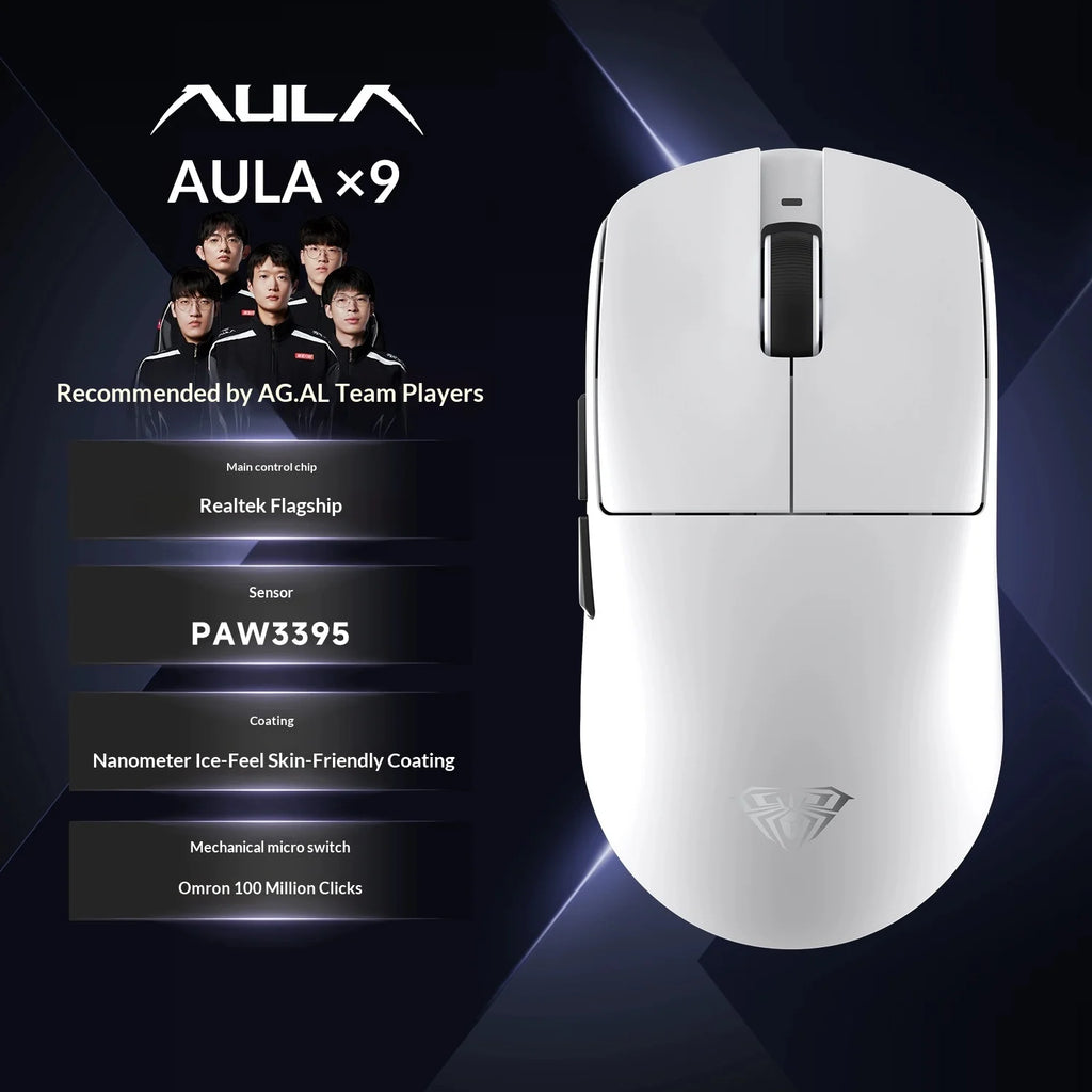 AULA X9 Max Wireless Gaming Mouse - Ergonomic & Ultra-Responsive