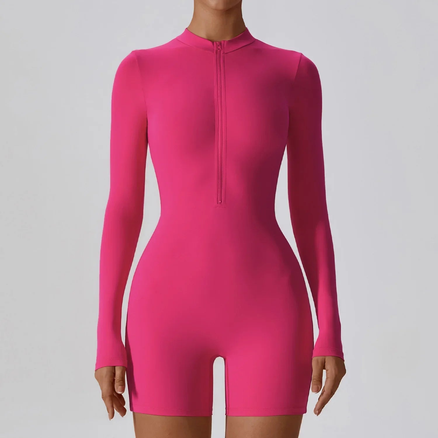STOWN Long Sleeve Yoga Jumpsuit - Stylish Slim Fit for Active Use