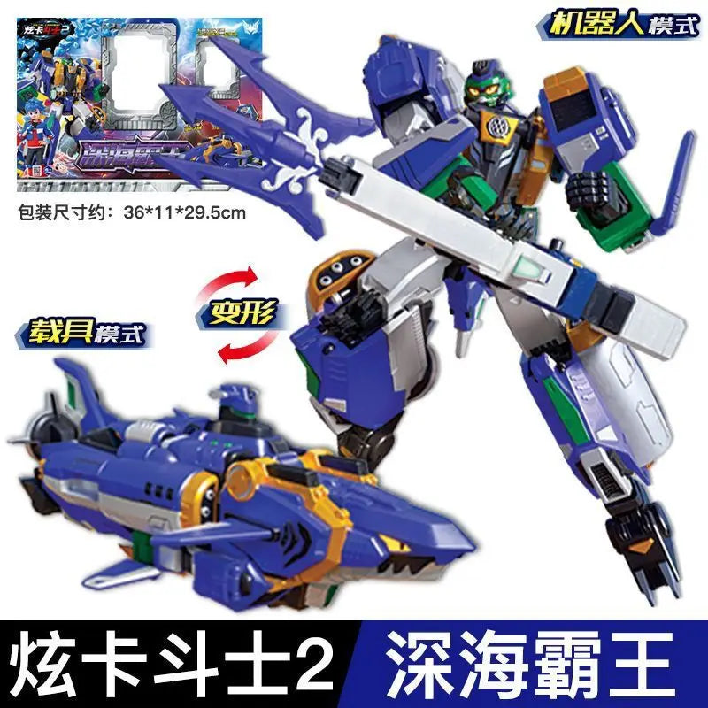 Transforming Metal Robot Action Figure - Blue SUV Mech Toy